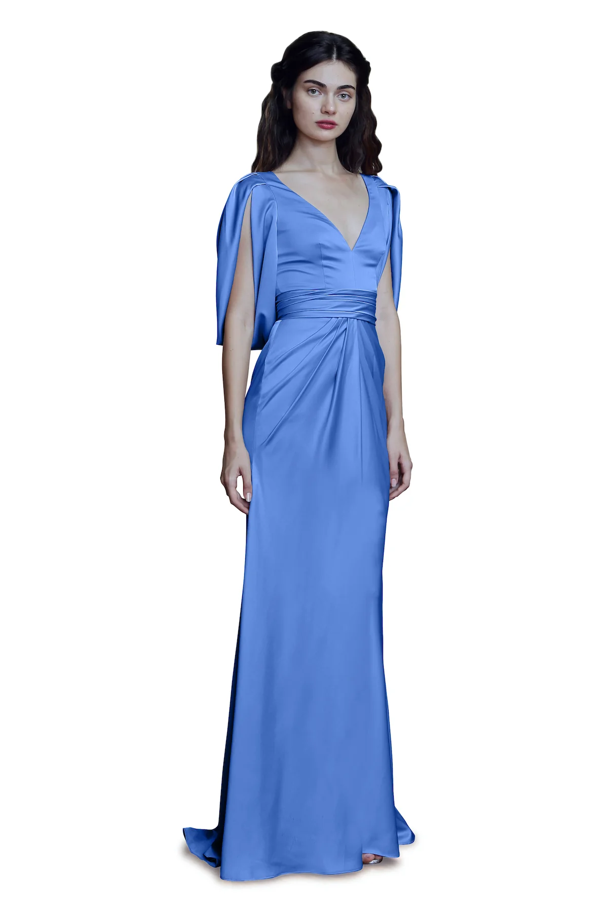 V-Neck Satin Gown