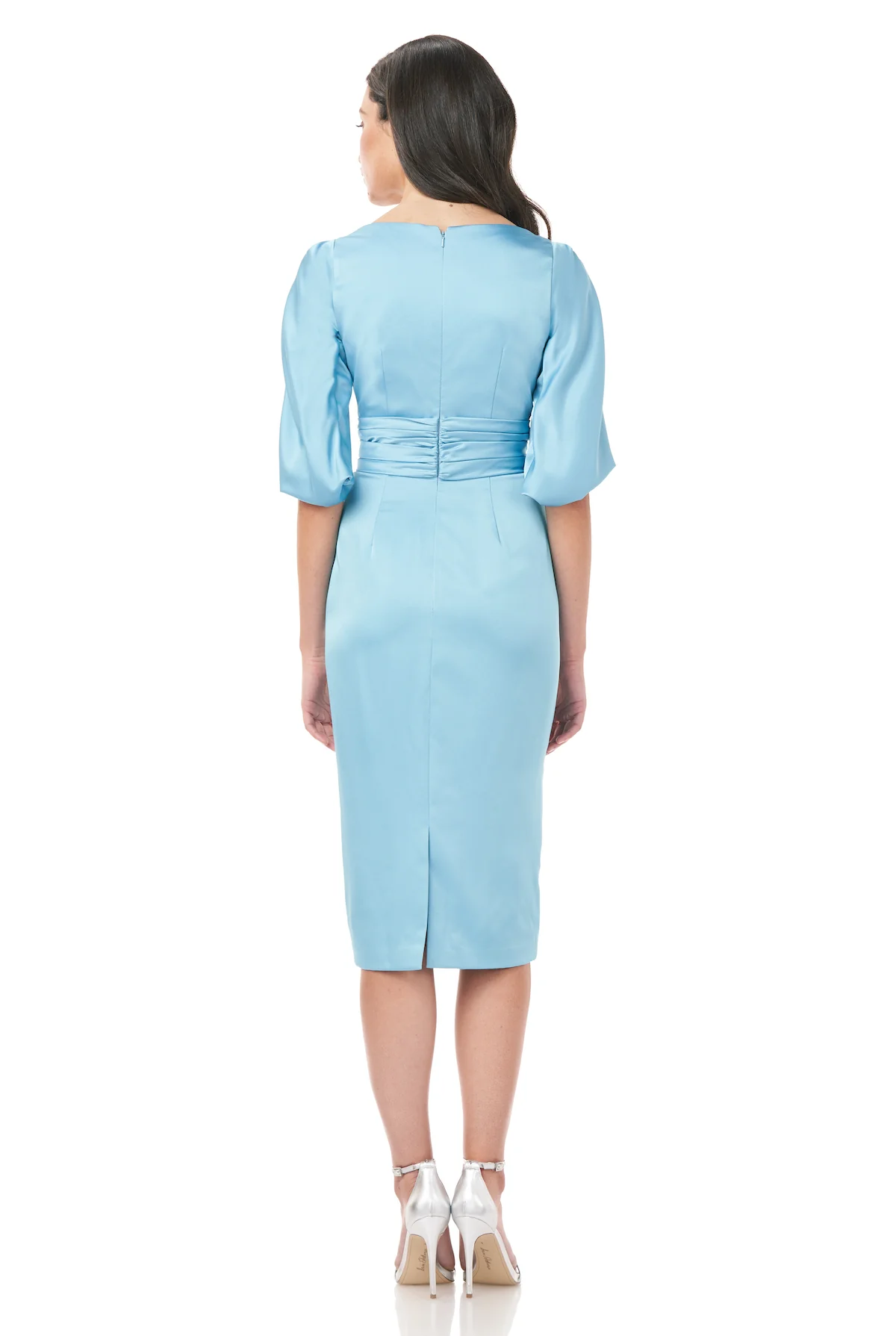 Satin Fitted Cocktail Dress - Image 2