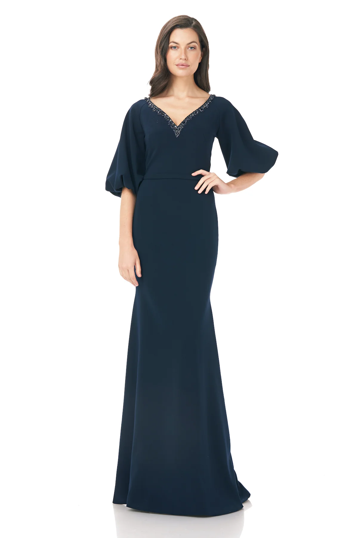 Crepe Fitted Gown - Image 4