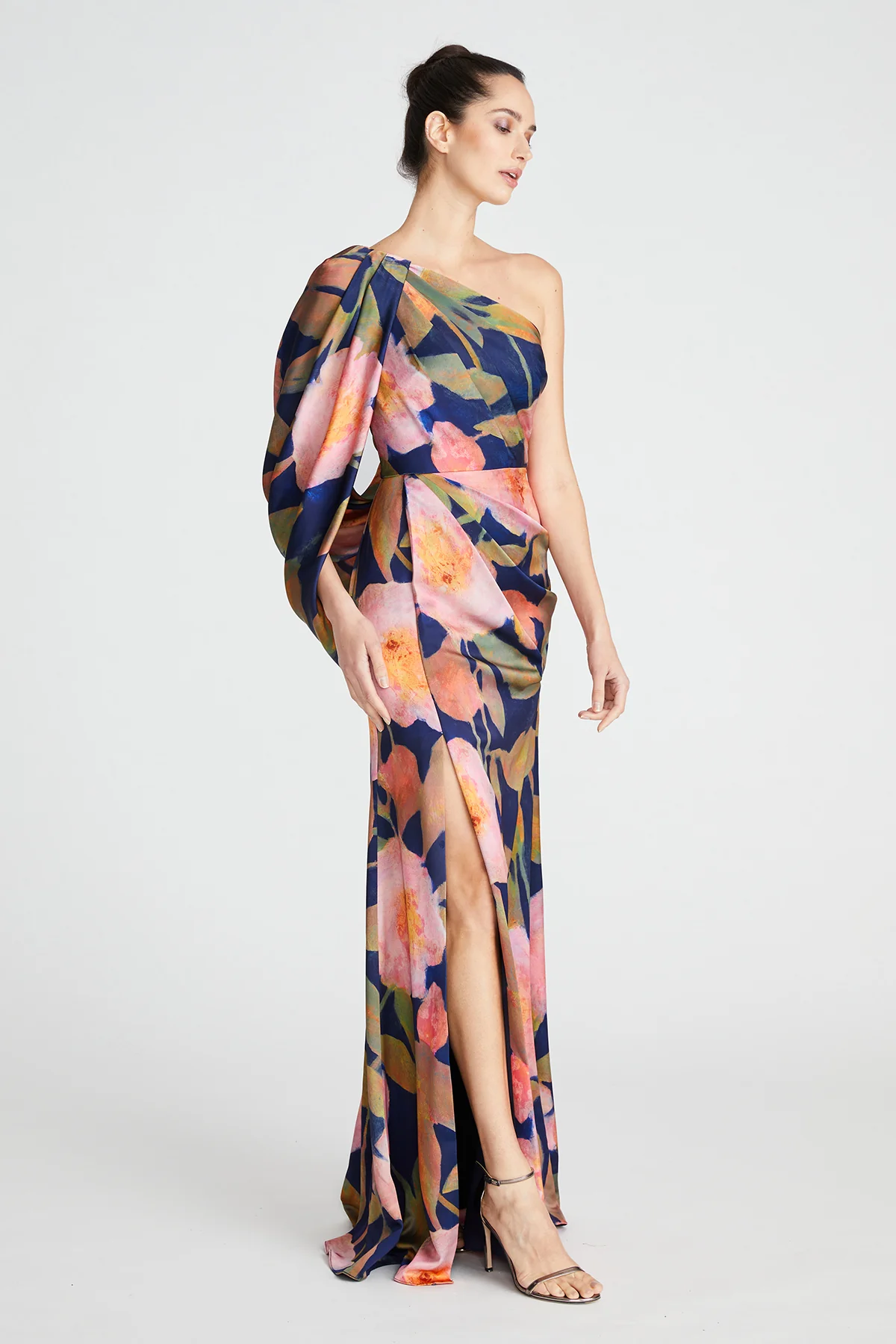 Abby One Shoulder Draped Gown - Image 3