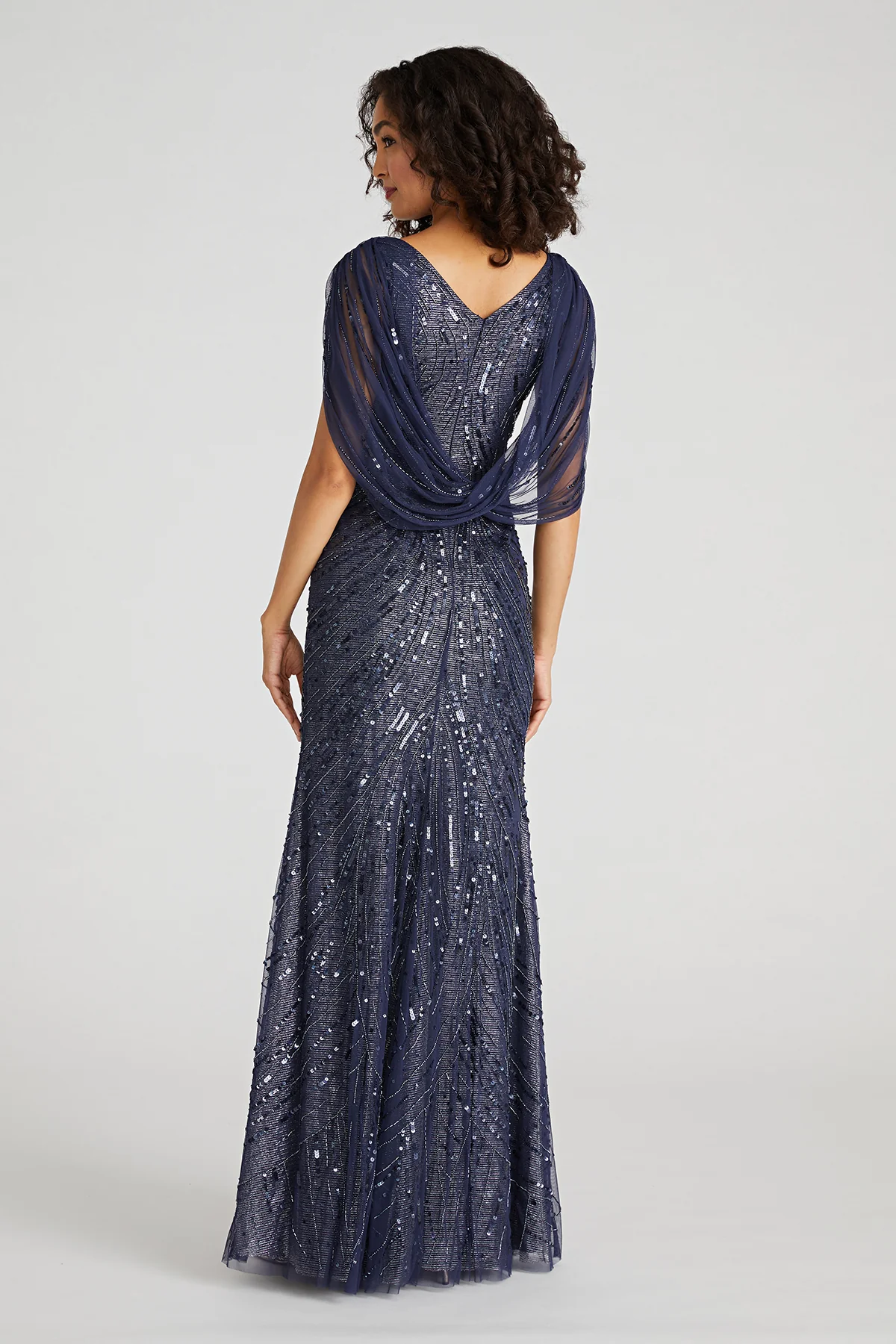 Addie V Neck Beaded Gown - Image 2