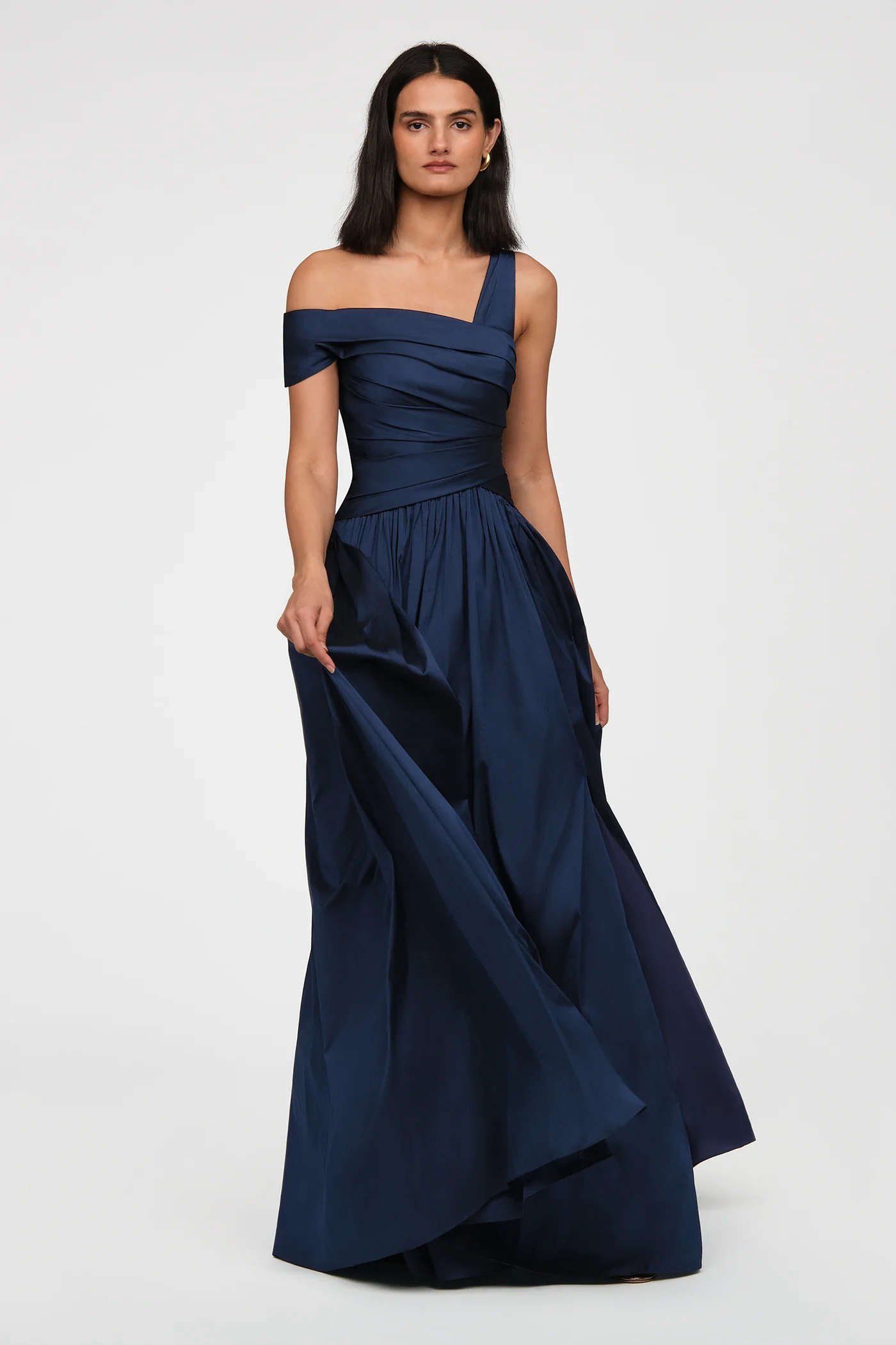 Avery Asymmetric Taffeta Gown - Image 5