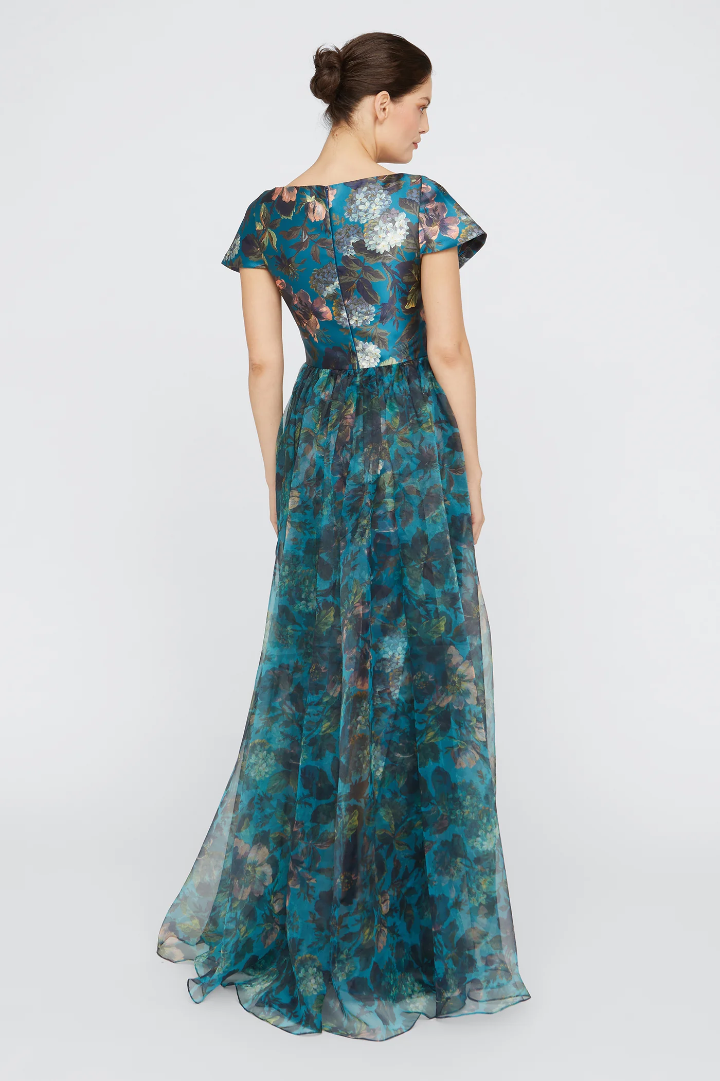 Azaria Draped V Neck Gown - Image 8