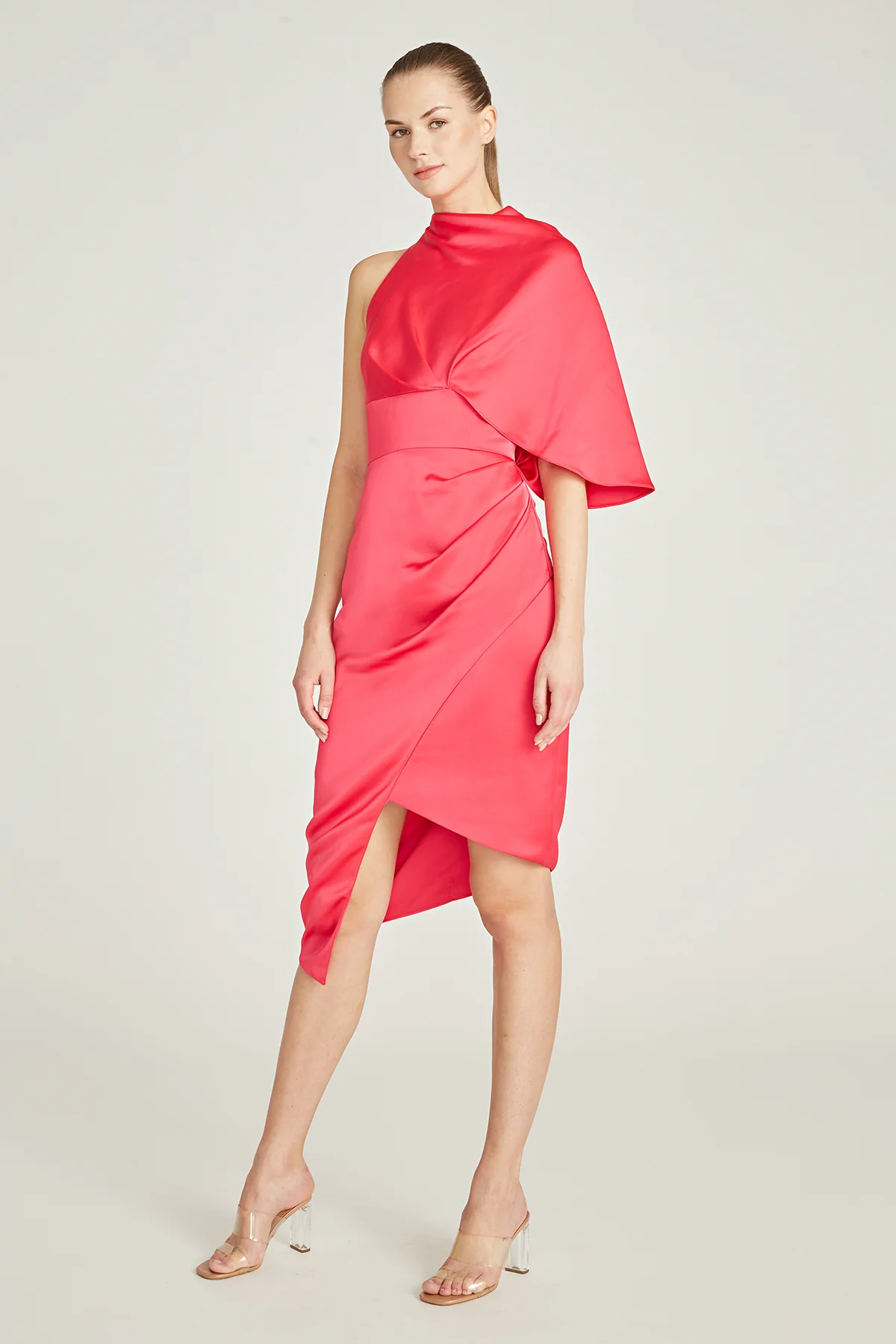 Bria Cape Wrap Cocktail Dress - Image 4