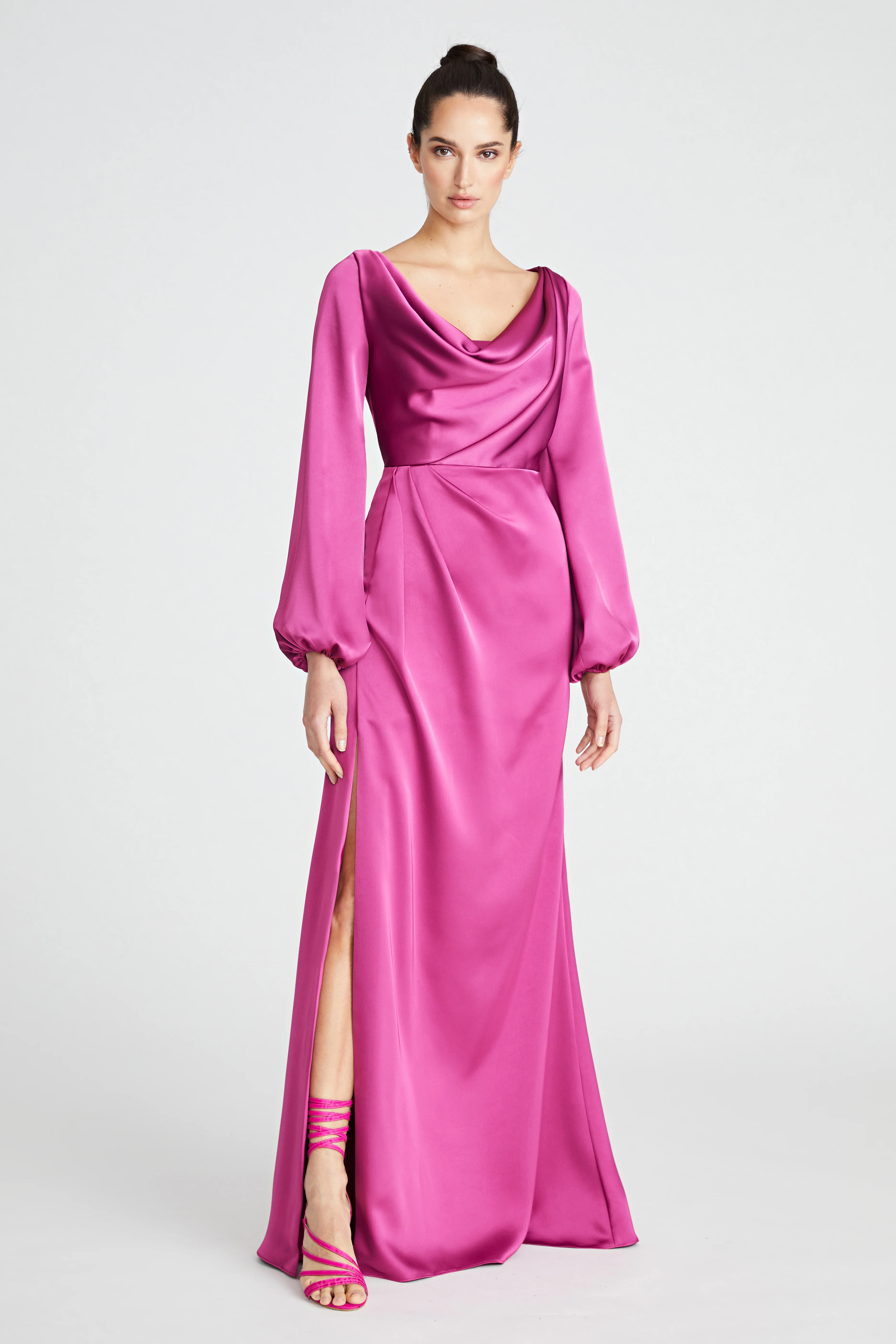 Eliana Cowl Satin Gown