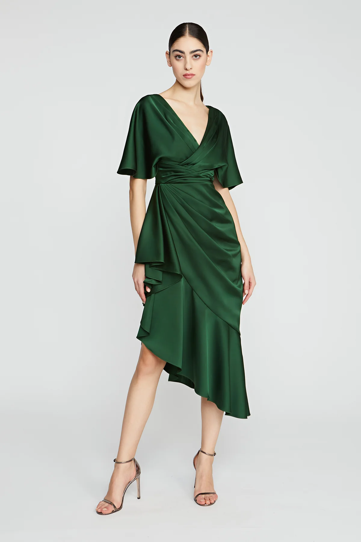 Gwen Asymmetric Ruffle Dress