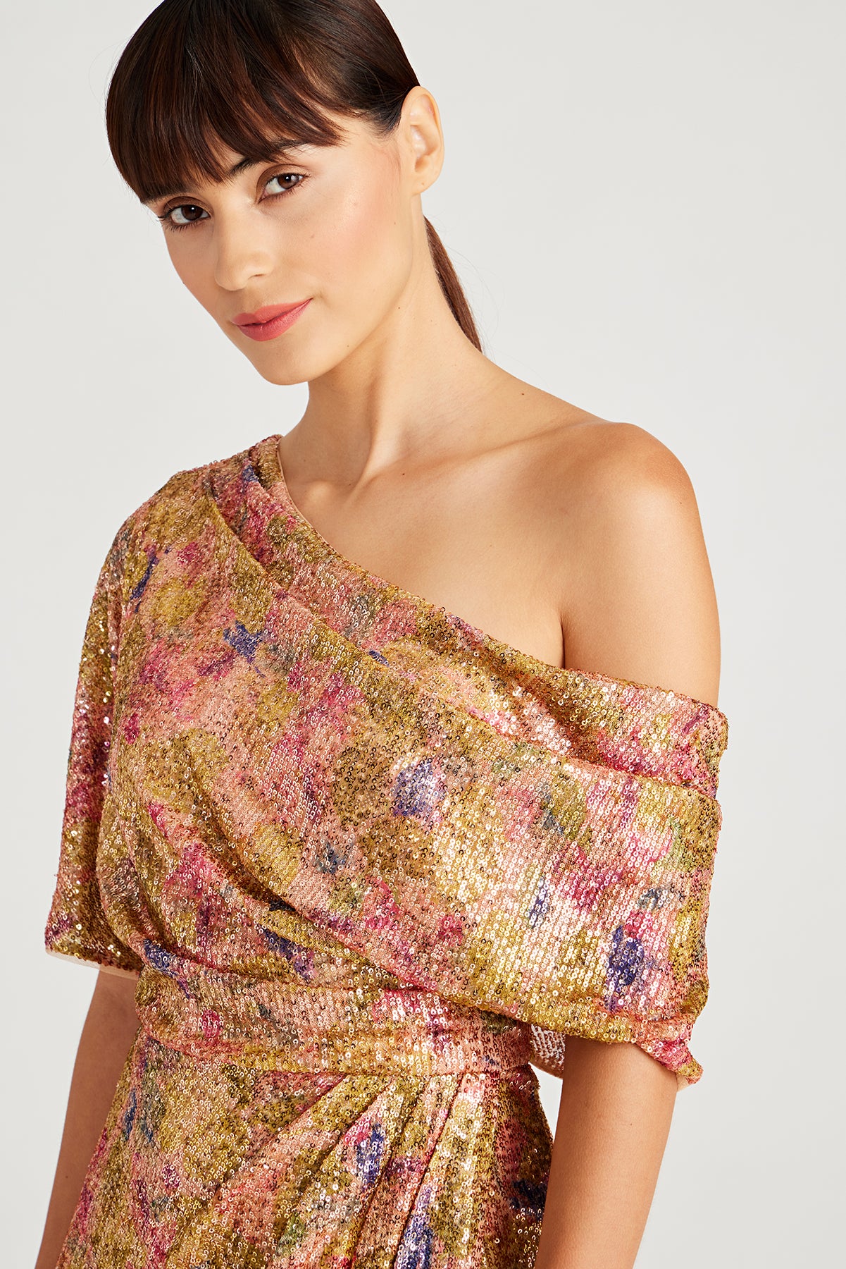 Jade Draped High Low Gown - Image 5