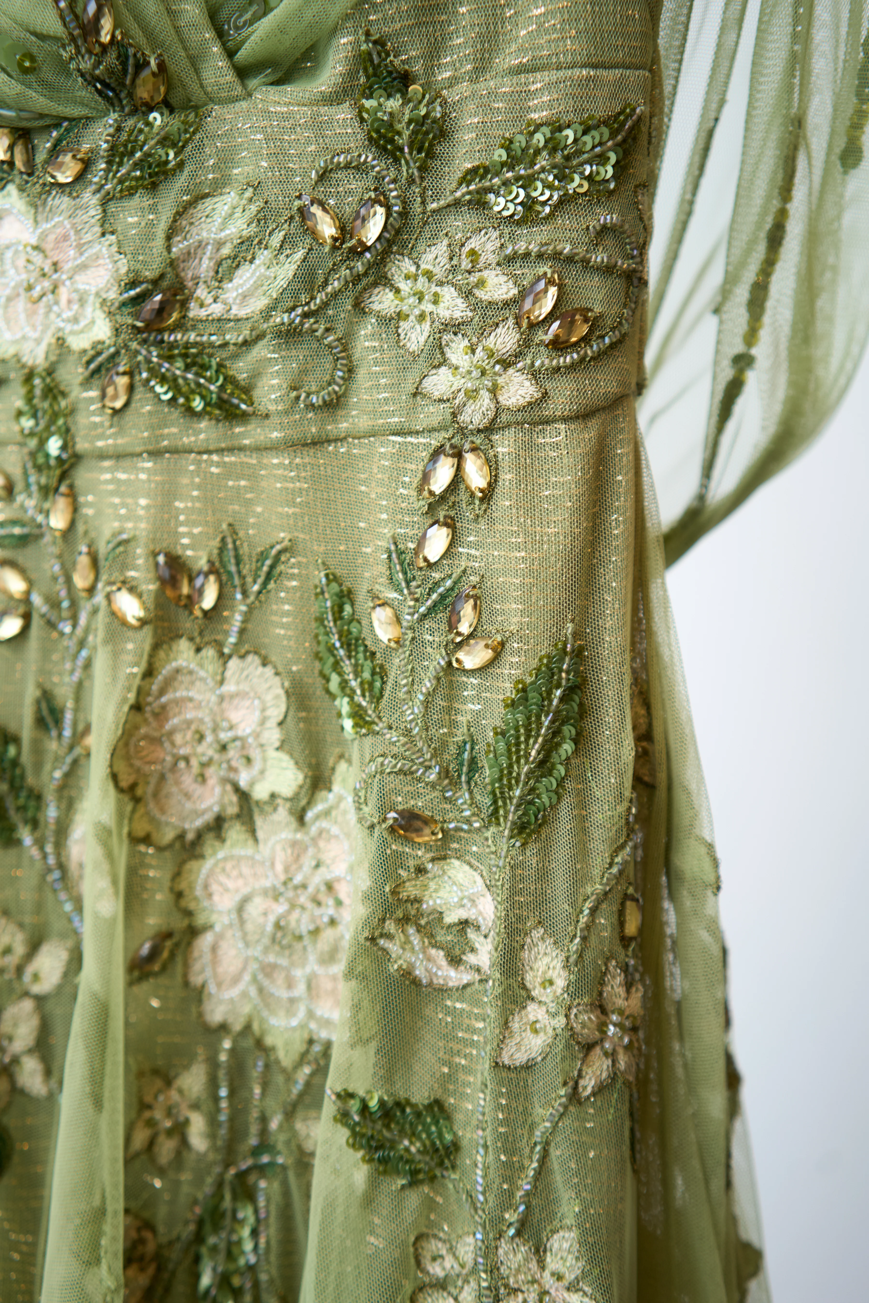 Jenna V Neck Beaded Gown - Image 6