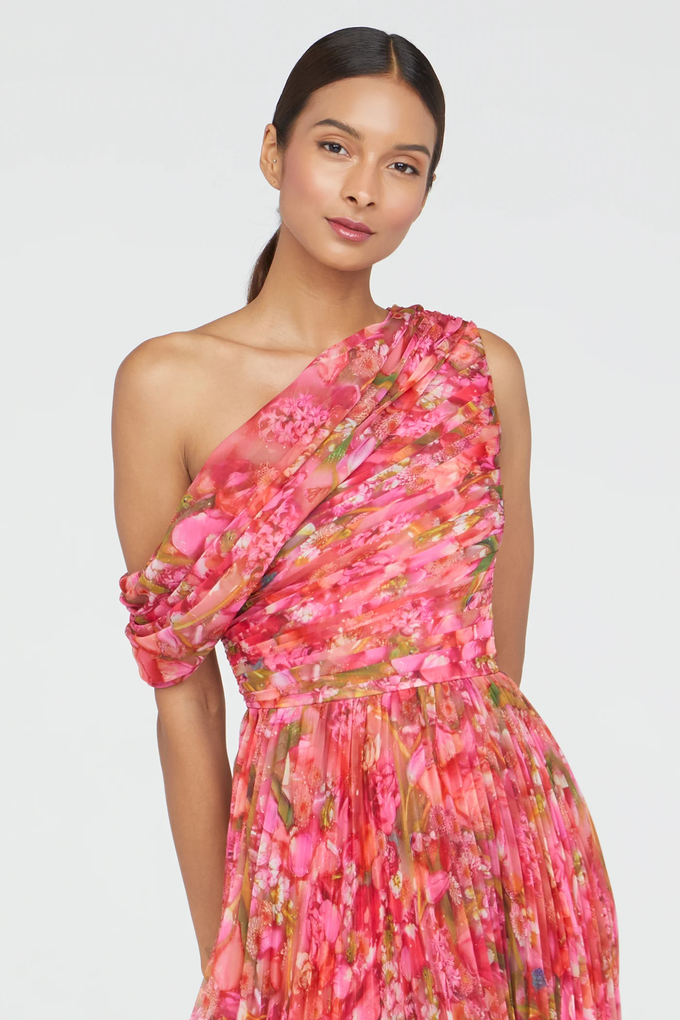 Katia Draped Chiffon Dress - Image 4