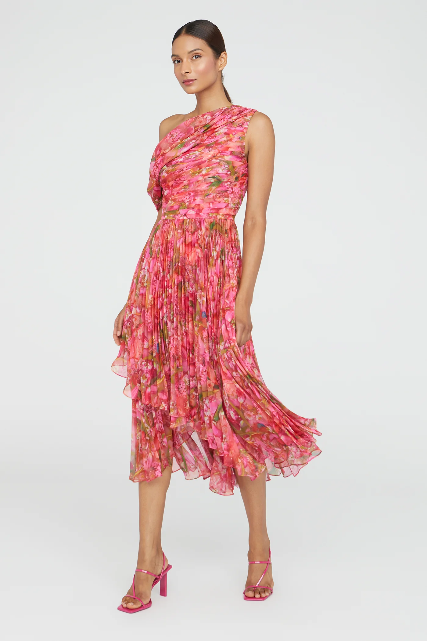 Katia Draped Chiffon Dress - Image 6