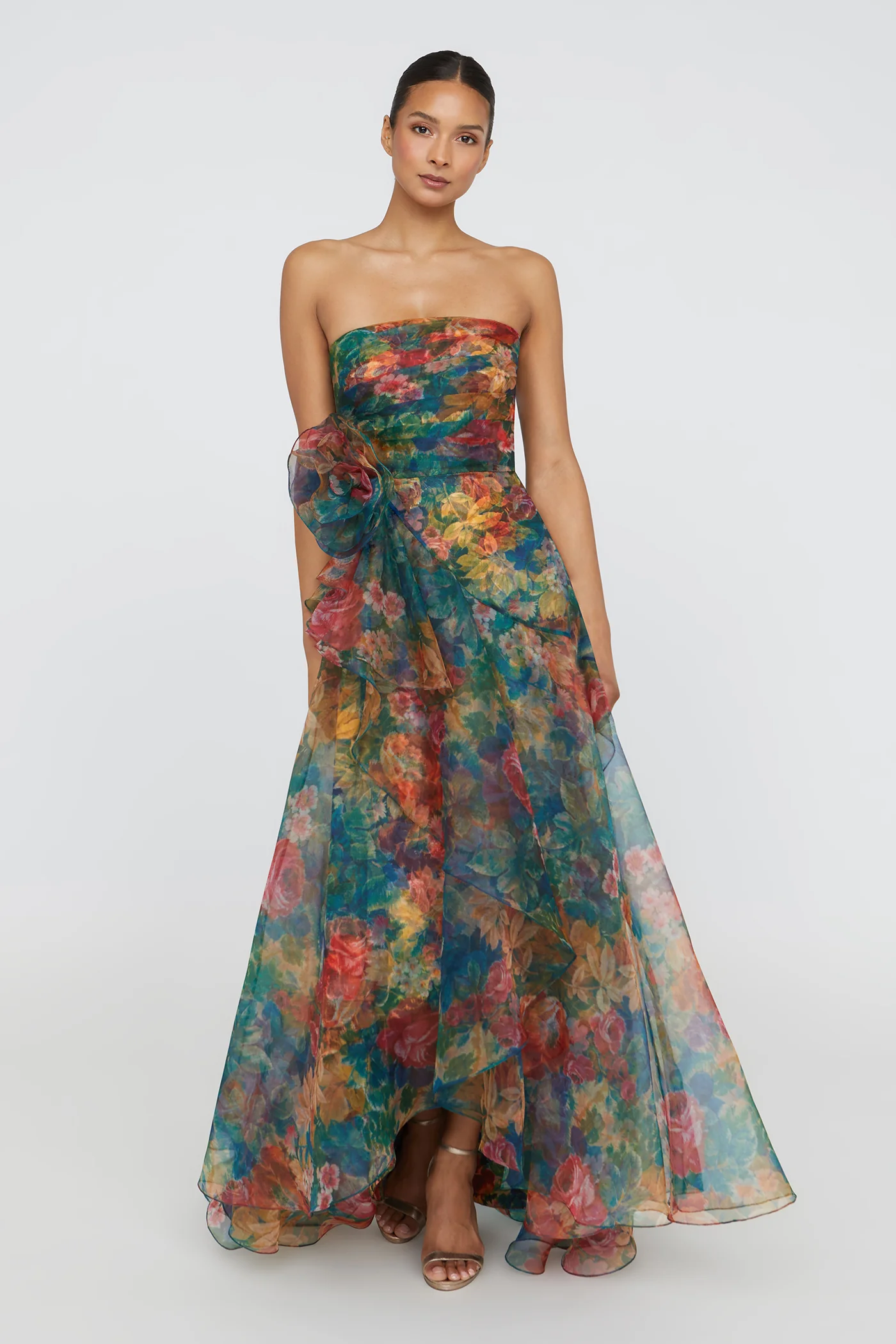Leora Rosette Ruffle Gown - Image 7