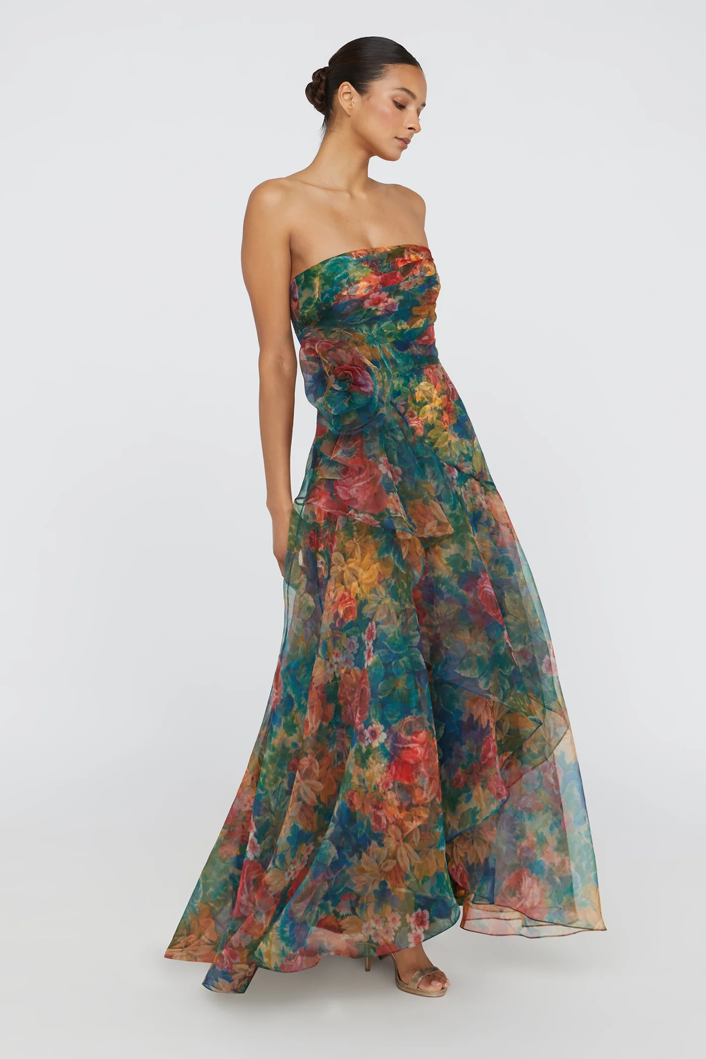 Leora Rosette Ruffle Gown - Image 8