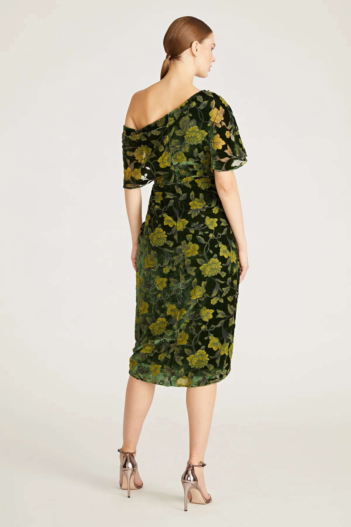 Maia One Shoulder Velvet Dress - Image 2