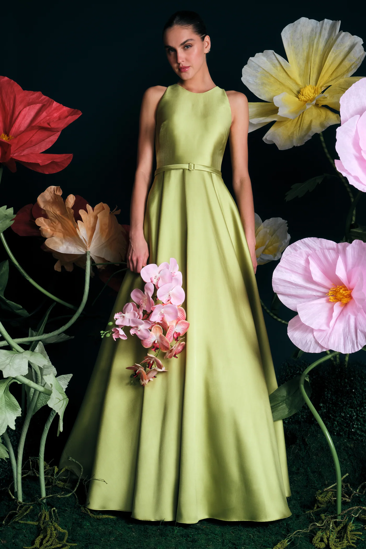 Minta Mikado Halter Gown - Image 2