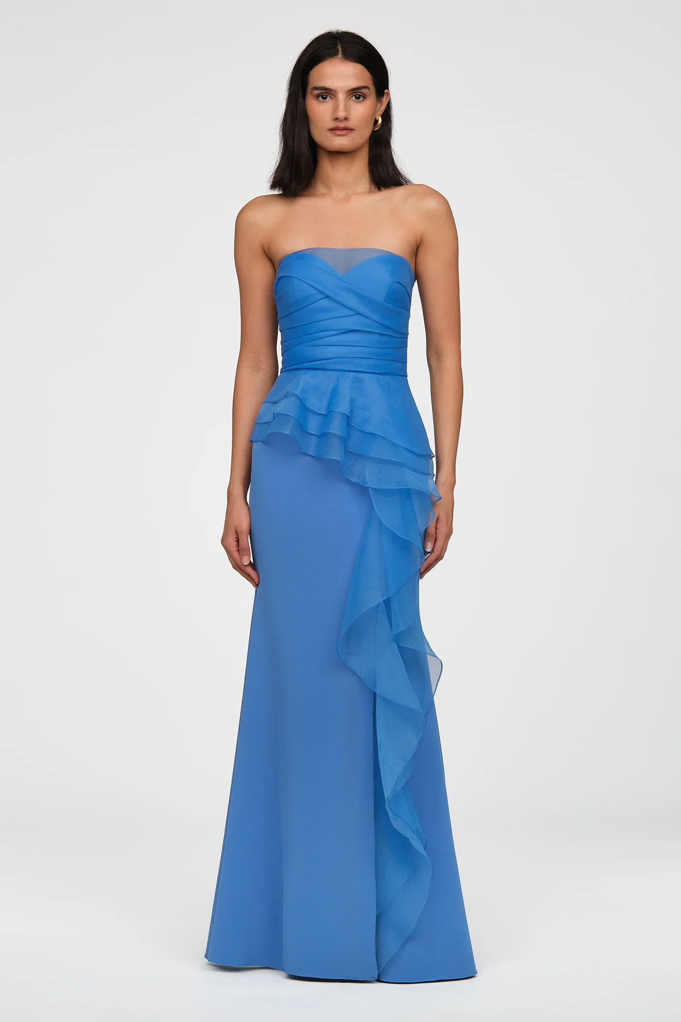 Morgan Crepe And Organza Gown - Image 6