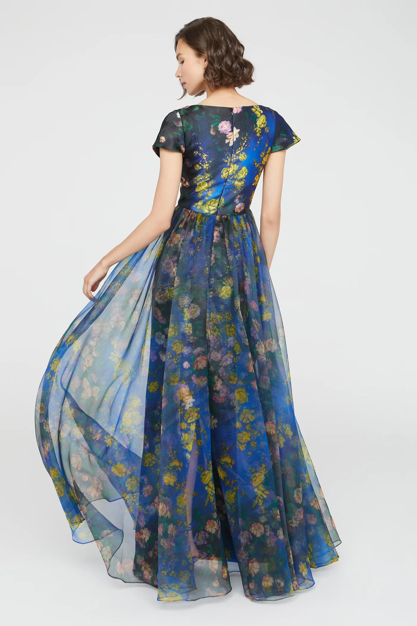 Nadia Draped V Neck Gown - Image 12