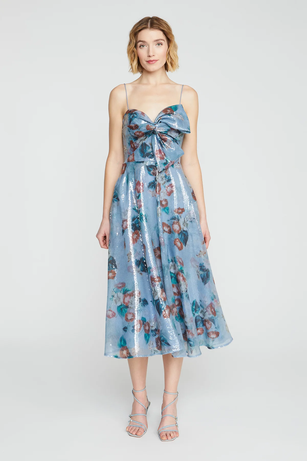 Paisley Bow Drape Dress - Image 4