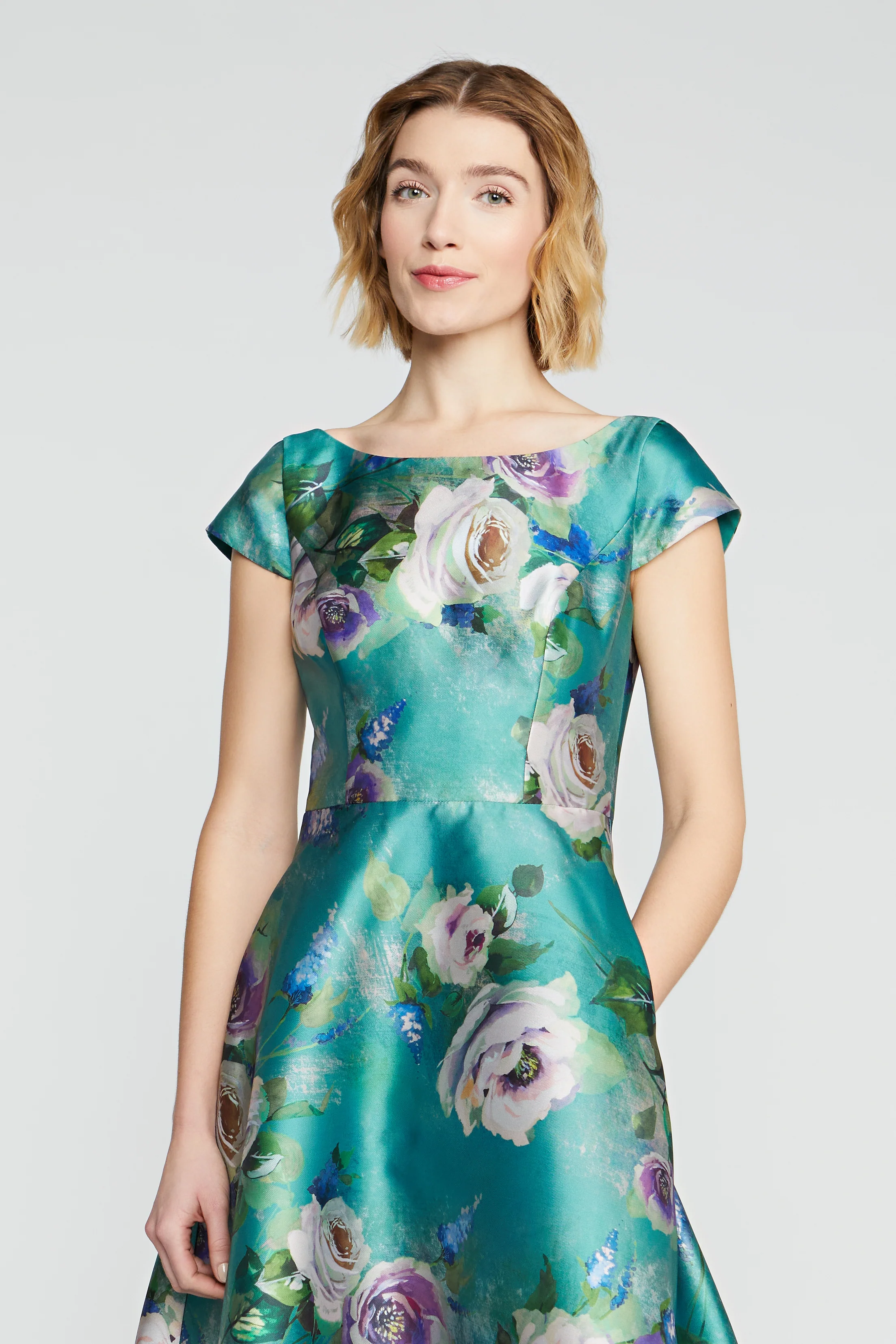Paula Mikado Tea Length Dress - Image 5