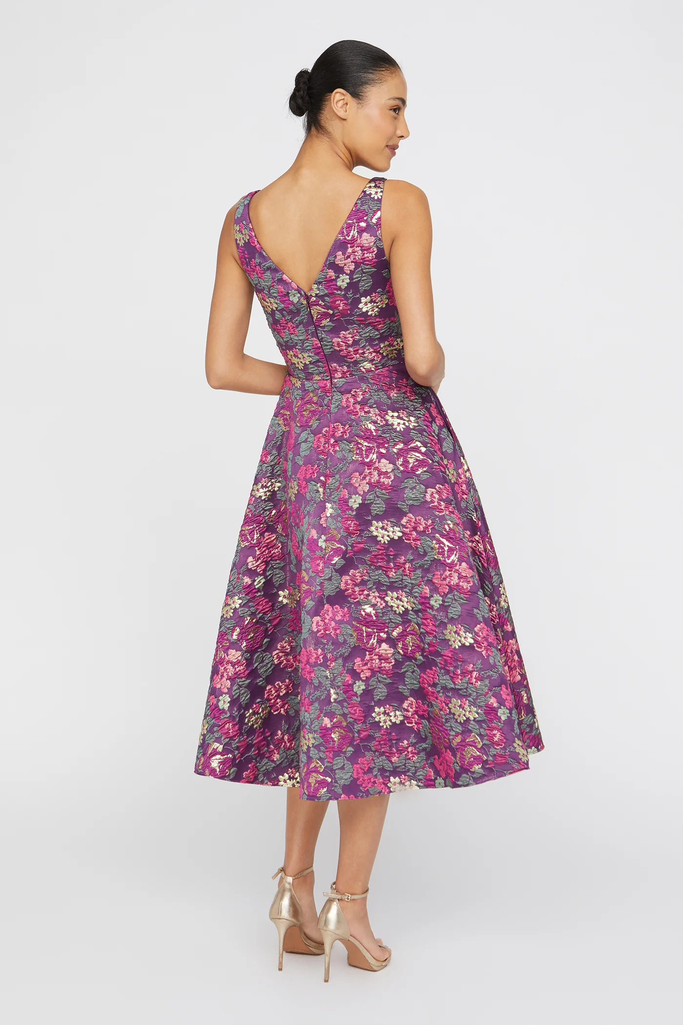Pia Jacquard Tea Length Dress - Image 8