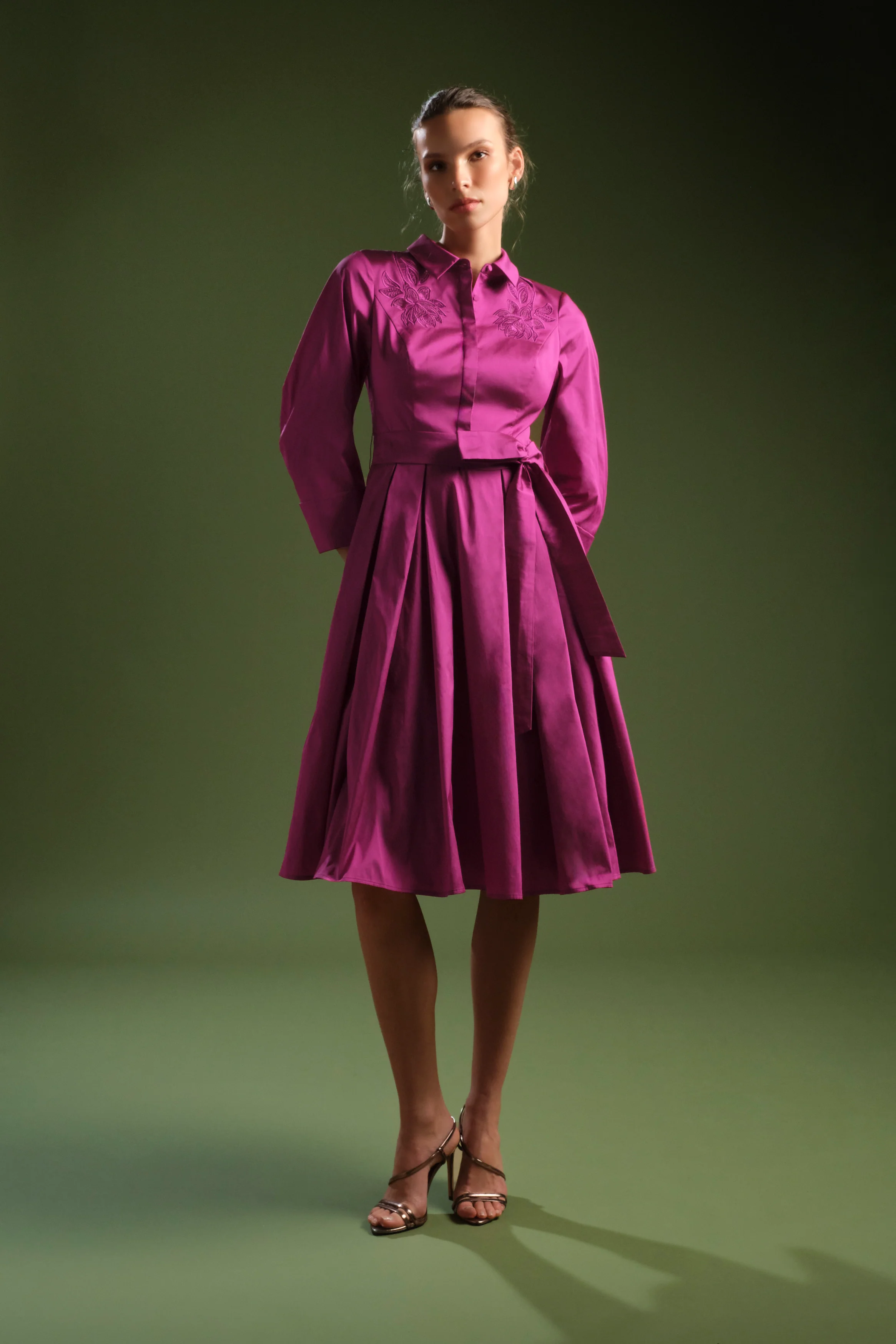 Rosemary Taffeta Shirt Dress - Image 2
