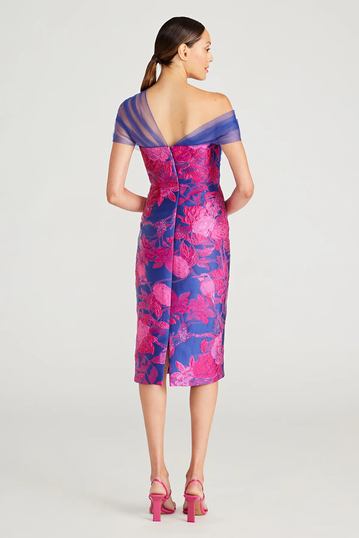 Ruth Draped Shawl Midi Dress - Image 2