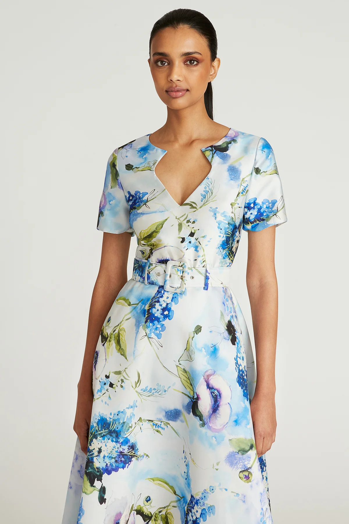 Sylvia Belted Tea Length Dress - Image 4
