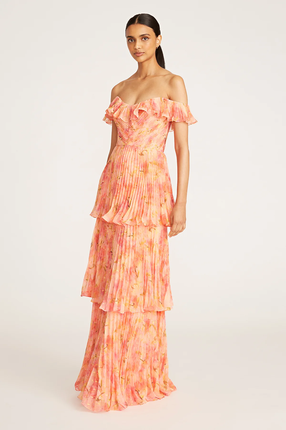 Beth Pleated Tiered Gown - Image 3