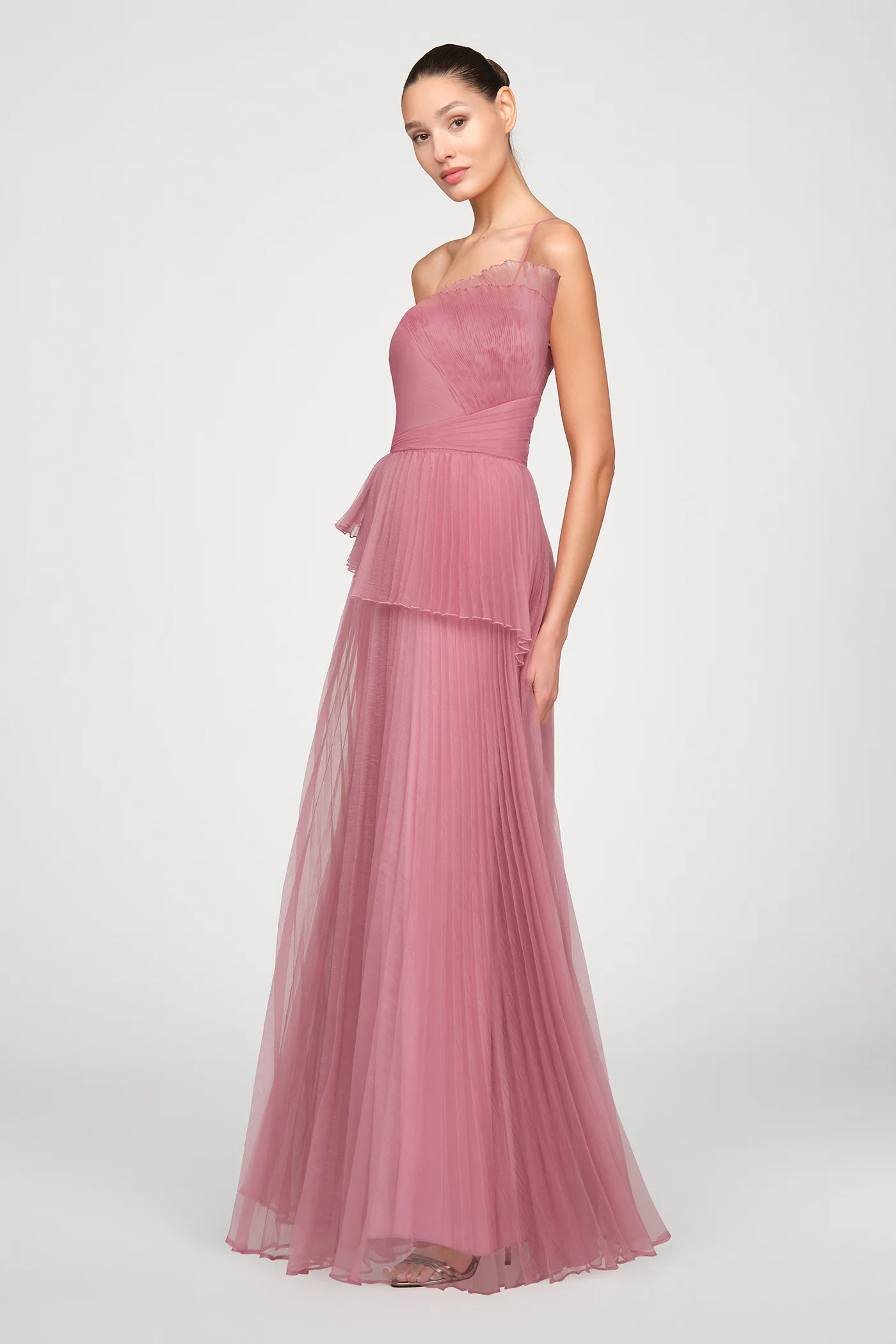 Delphine Pleated Organza Gown - Image 4