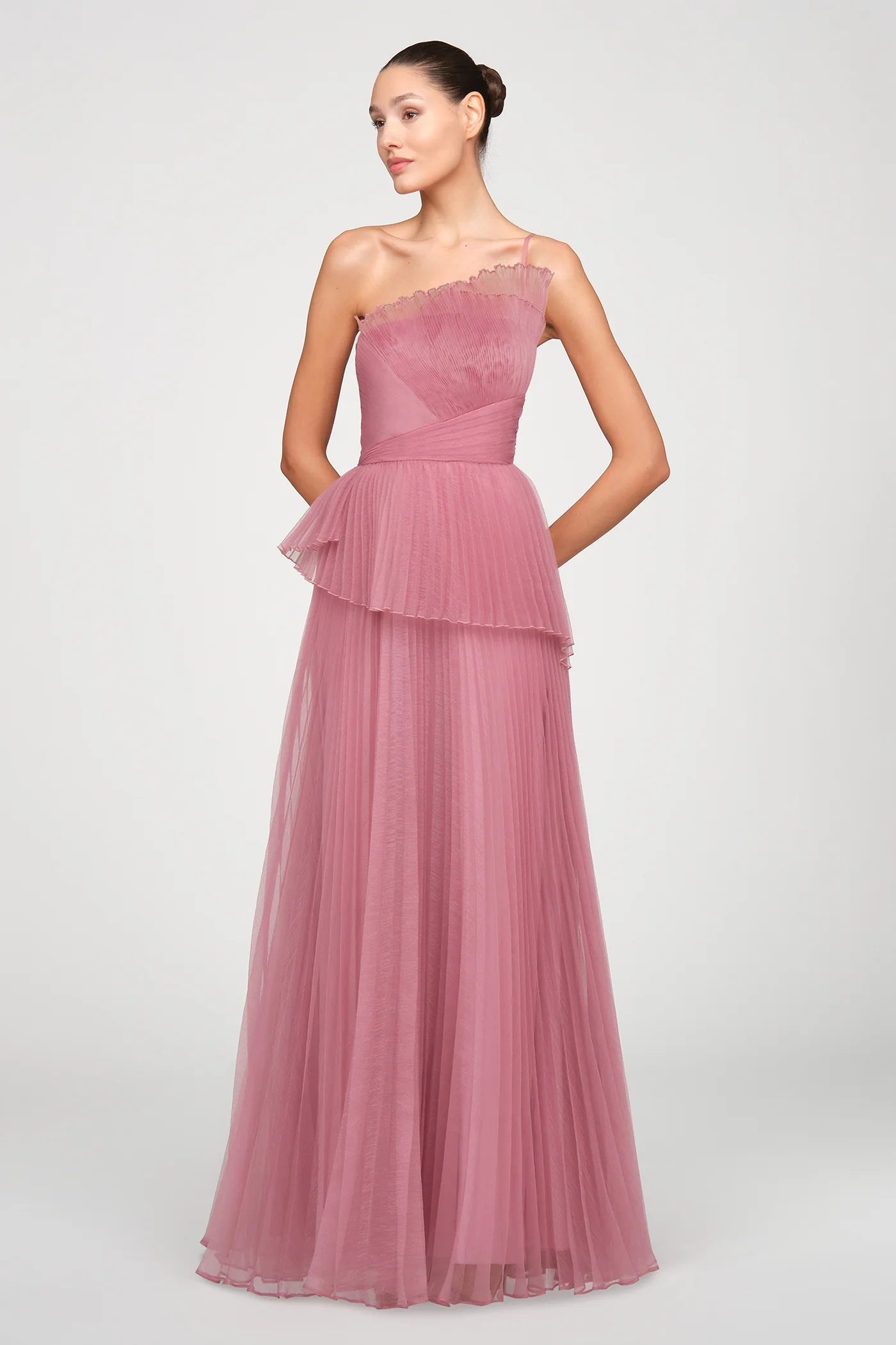 Delphine Pleated Organza Gown - Image 6