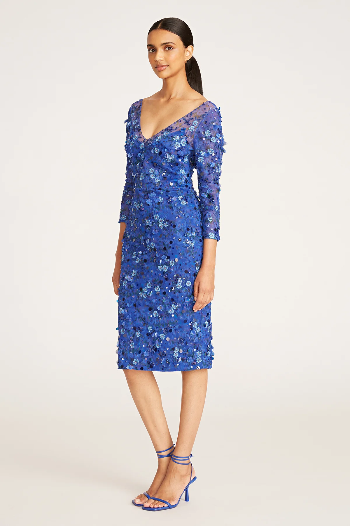 Elodie V Neck Beaded Dress - Image 3