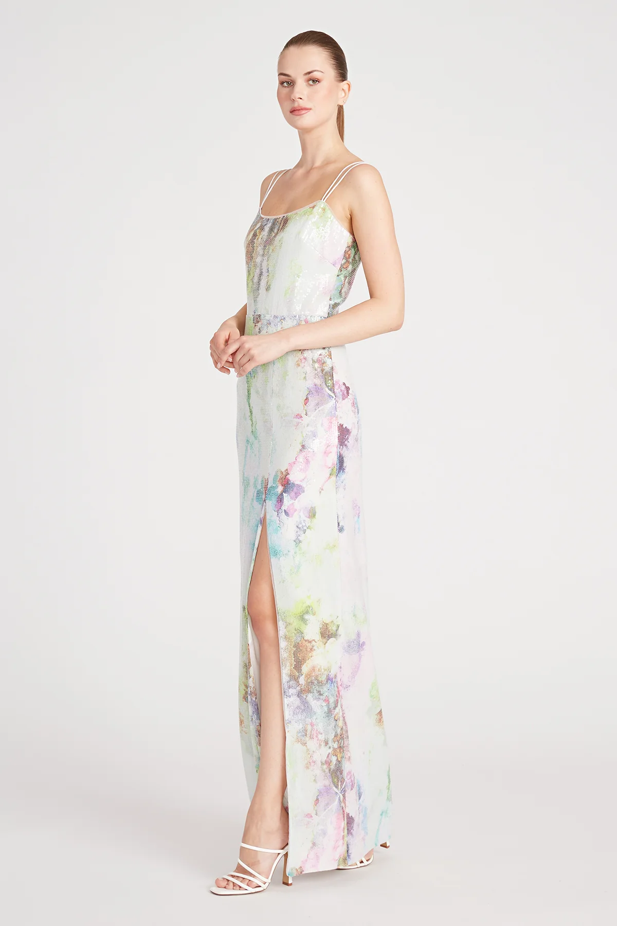Evie Printed Sequin Gown - Image 3