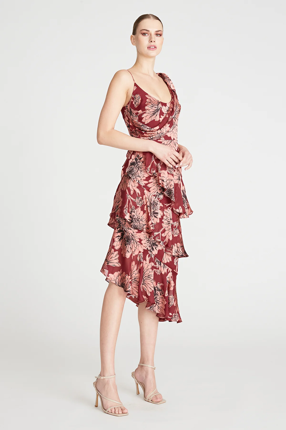 Greta Cowl Cocktail Dress - Image 3