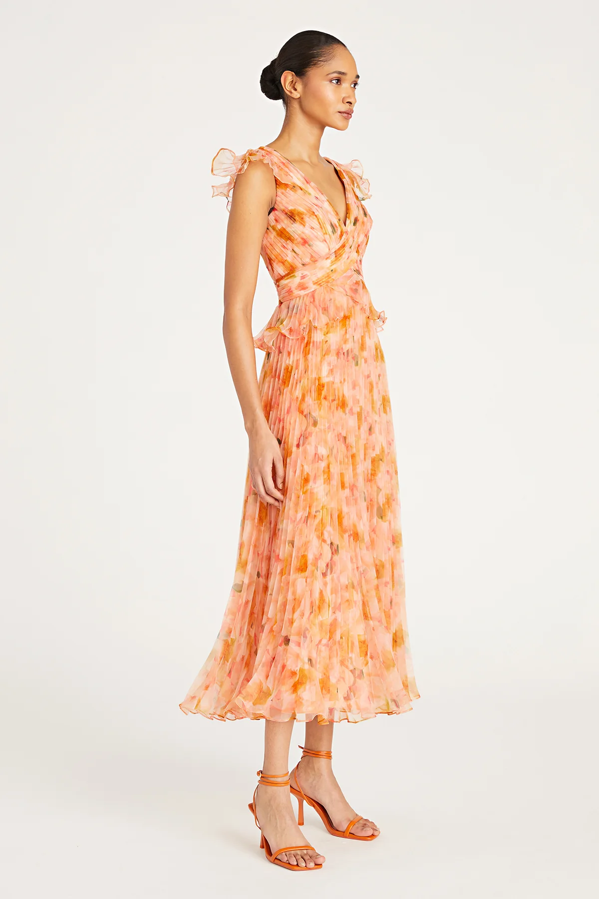Holly Pleated Tea Length Gown - Image 3