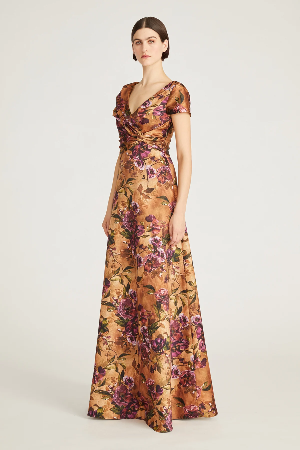 Nina Twist Drape A Line Gown - Image 3