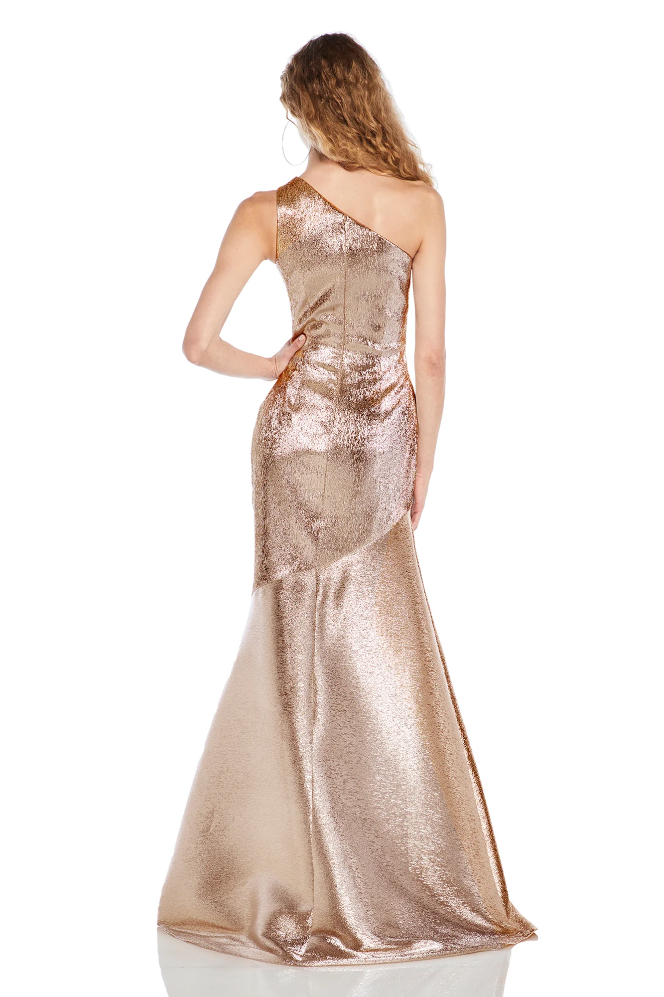 One Shoulder Ruched Gown - Image 2