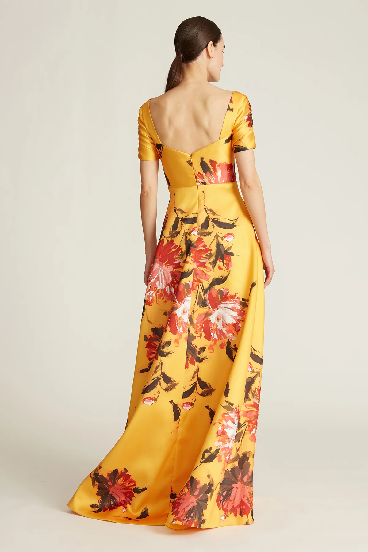 Peyton Printed Mikado Gown - Image 2
