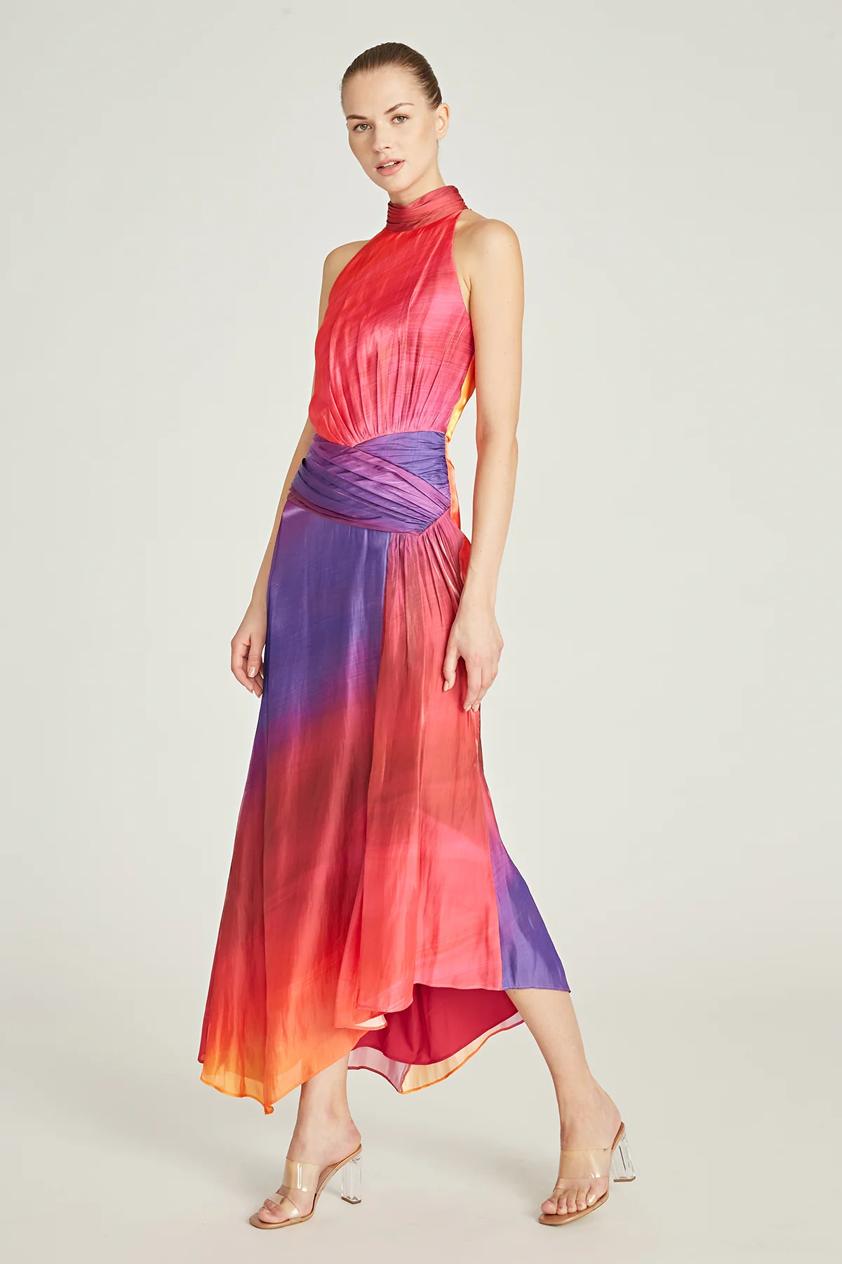 Yara Asymmetrical Midi Dress - Image 3