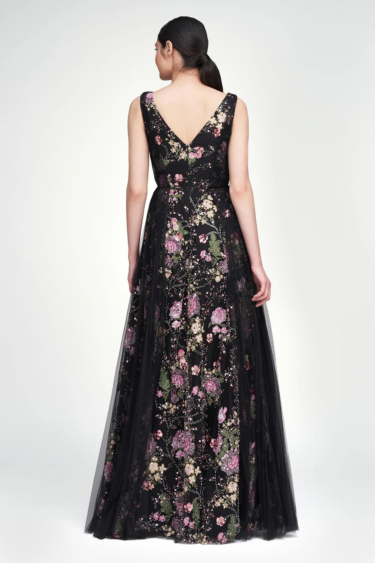 Toni V Neck Beaded Gown - Image 2