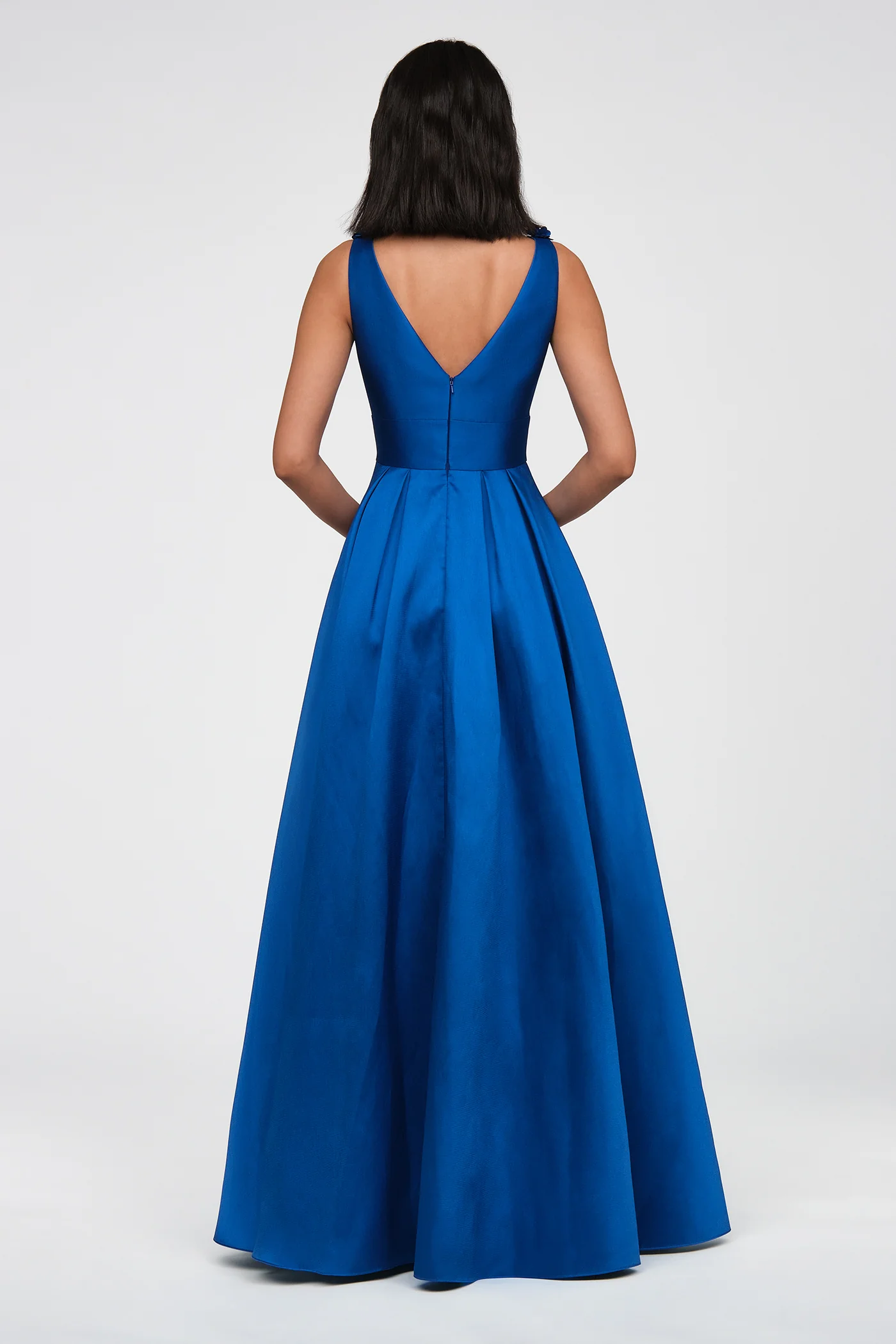Velina Mikado V Neck Gown - Image 3