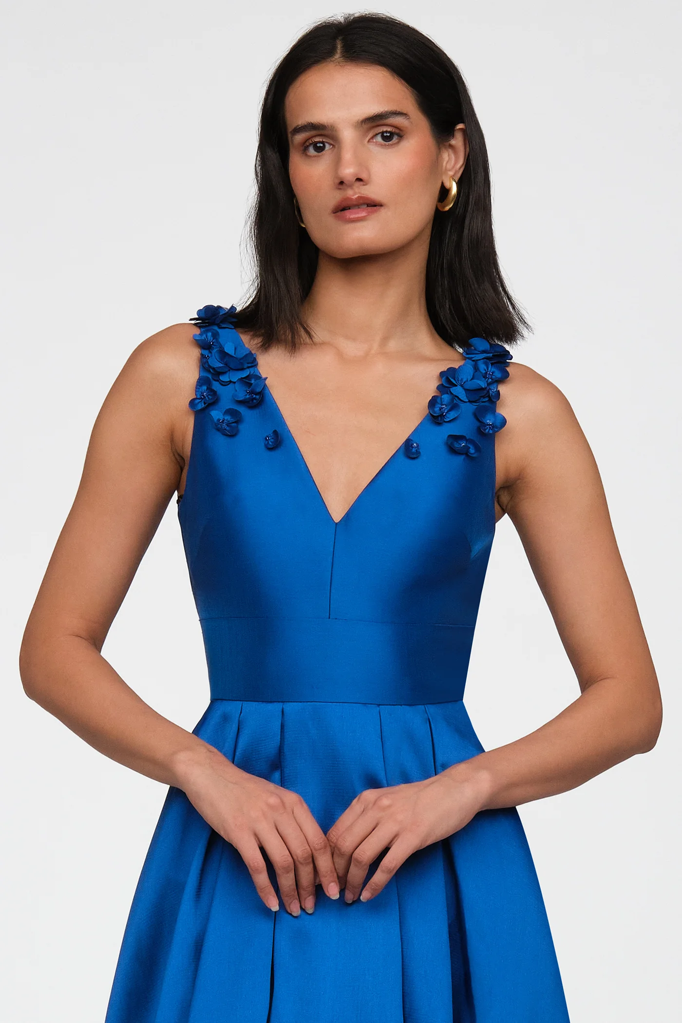 Velina Mikado V Neck Gown - Image 4