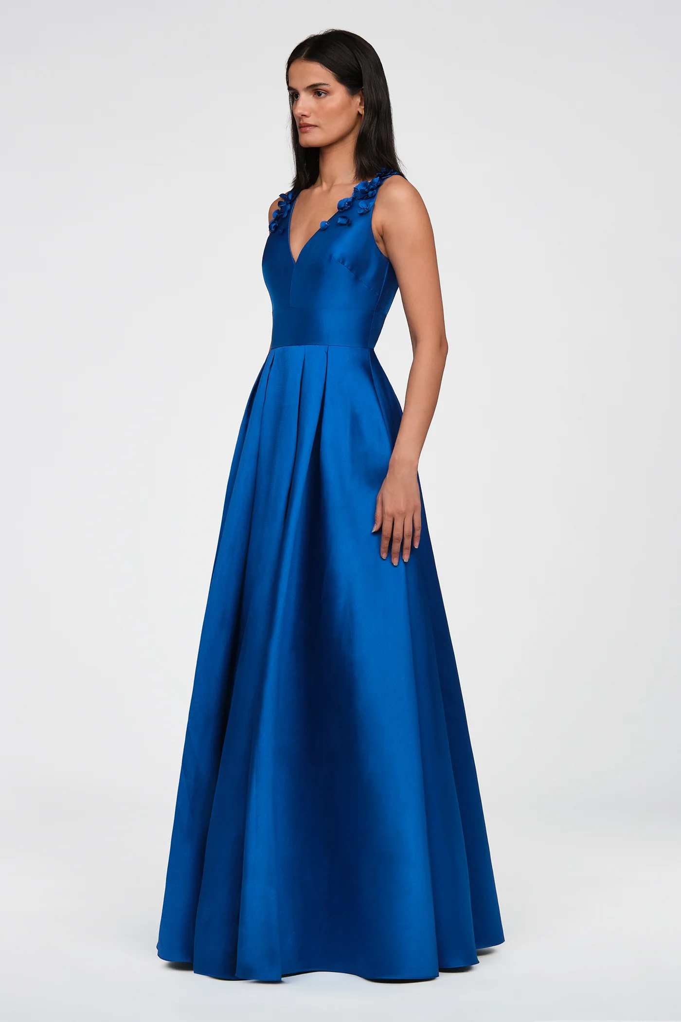 Velina Mikado V Neck Gown - Image 6