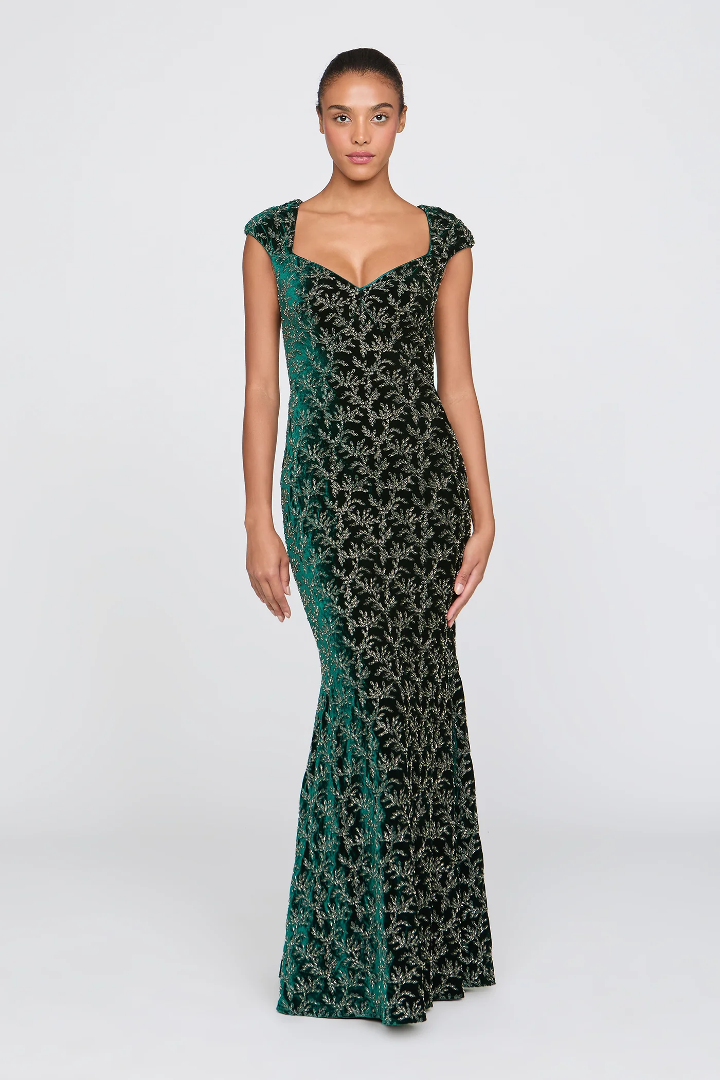 Zoelle Beaded Velvet Gown - Image 5