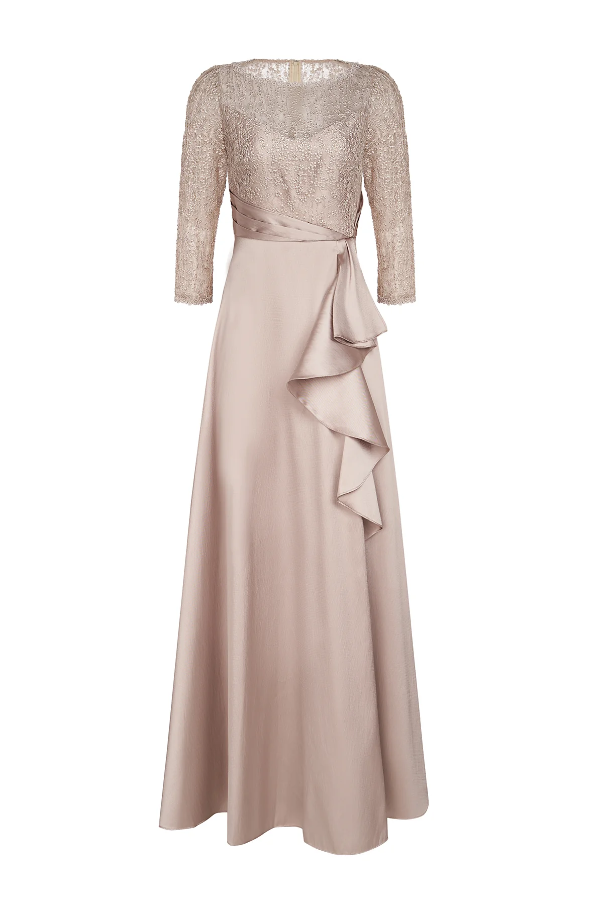 Zola Bateau Mikado Lace Gown - Image 7